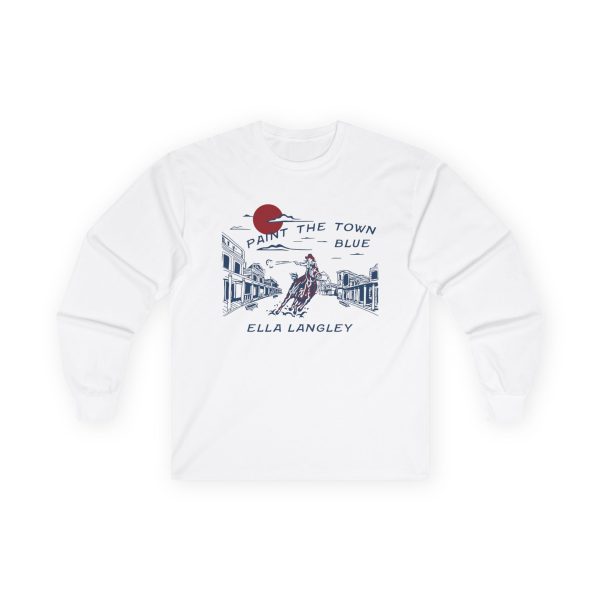 Ella Langley Paint the Town Blue Unisex Ultra Cotton Long Sleeve Tee