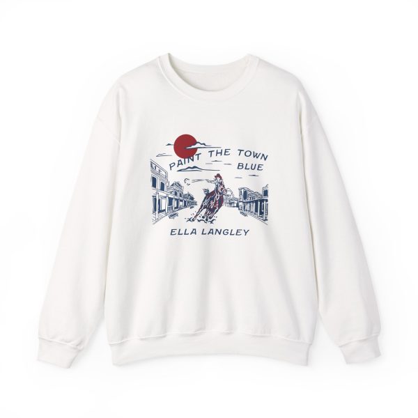 Ella Langley Paint the Town Blue Unisex Heavy Blend™ Crewneck Sweatshirt
